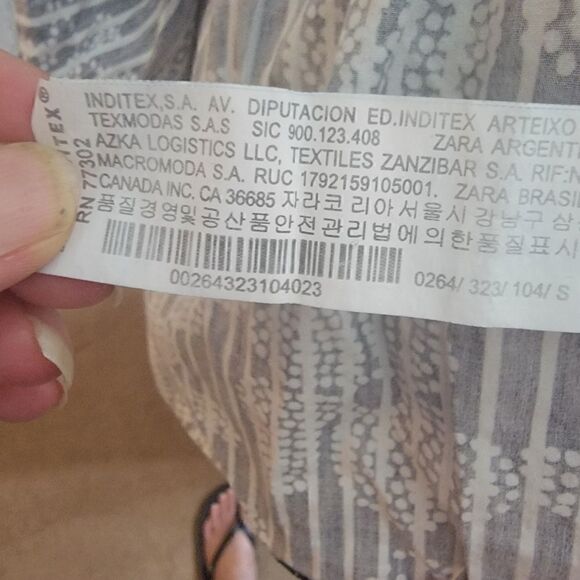 Zara Trafaluc Floral Peplum Top. Size S. - Picture 6 of 8